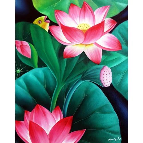 MN34 
Lotus - III 
Oil on Canvas 
18 x 14 inches 
Unavailable (Can be commissioned)